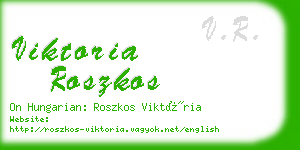 viktoria roszkos business card